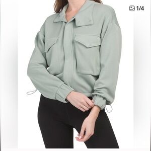 Yogalicious Light Gray Utility Jacket XS EUC